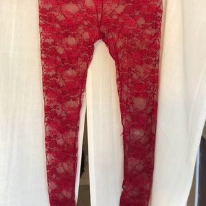 Red lace Leggings ❤️